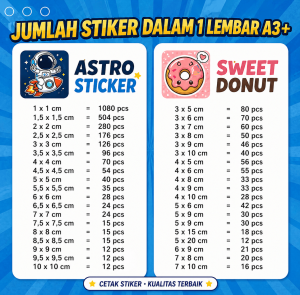 cetak stiker A3 custom